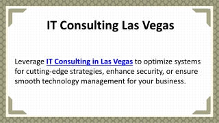 IT Consulting Las Vegas