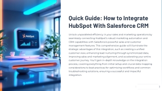 Quick Guide: How to Integrate HubSpot With Salesforce CRM