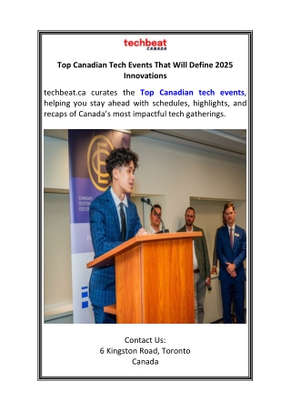 Top Canadian Tech Events That Will Define 2025 Innovations