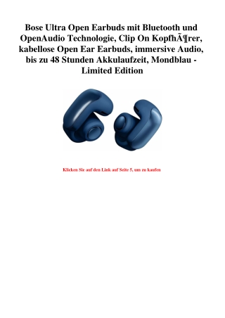 2432 Bose Ultra Open Earbuds mit Bluetooth und OpenAudio Technologie  Clip On KopfhÃƒÂ¶rer  kabellose Op