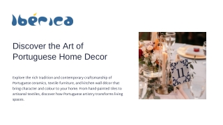 Discover the Art of Portuguese Home Decor