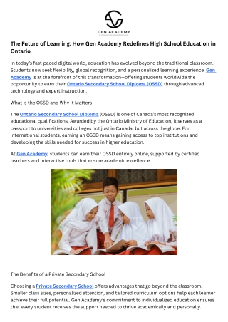 Canadian High School