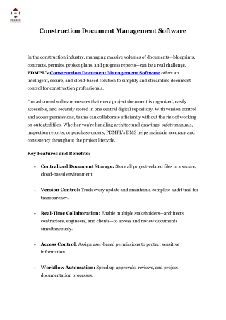 Construction Document Management Software
