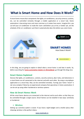 What is Smart Home and How Does it Work?