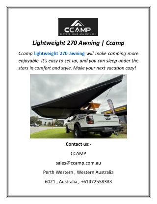 Lightweight 270 Awning | Ccamp