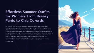 Effortless Summer Outfits for Women From Breezy Pants to Chic Co-ords