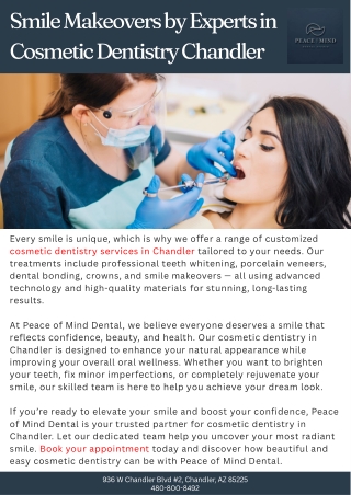 Smile Makeovers by Experts in Cosmetic Dentistry Chandler