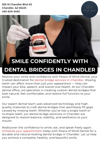 Smile Confidently with Dental Bridges in Chandler