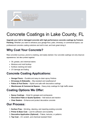 Concrete Coatings Near Me