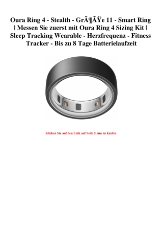 6817 Oura Ring 4 - Stealth - GrÃƒÂ¶ÃƒÂŸe 11 - Smart Ring   Messen Sie zuerst mit Oura Ring 4 Sizing Kit