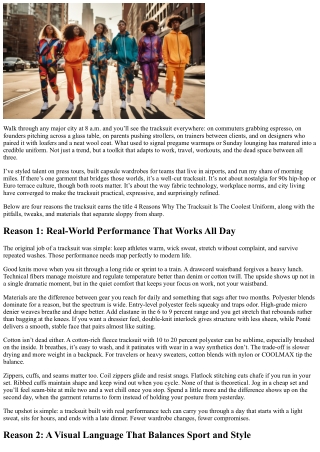 4 Reasons Why the Tracksuit Is the Coolest Uniform for Modern Lifestyle