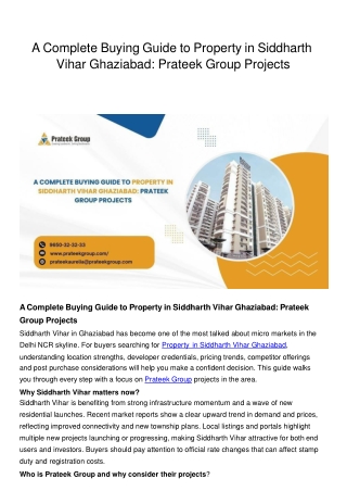 Property in Siddharth Vihar Ghaziabad