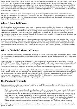 On-Time Every Time: Affordable ATL Airport Limo Service for Busy Travelers