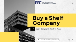 Buy Shelf Company without any hassle with BSC & Associates
