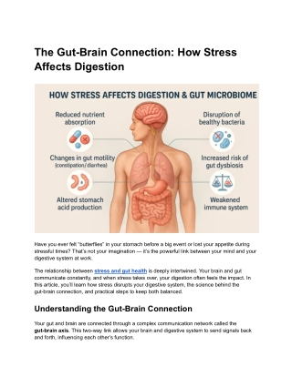 The Gut-Brain Connection: How Stress Affects Digestion