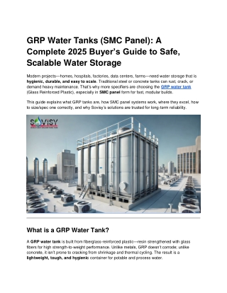 GRP water tank  PDf