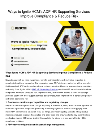 ADP HR Supporting Services