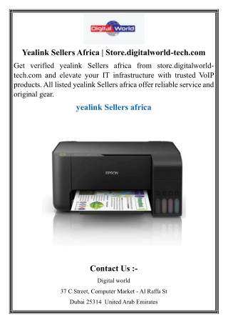 Yealink Sellers Africa  Store.digitalworld-tech