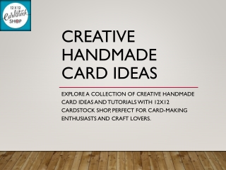 Creative Handmade Card Ideas