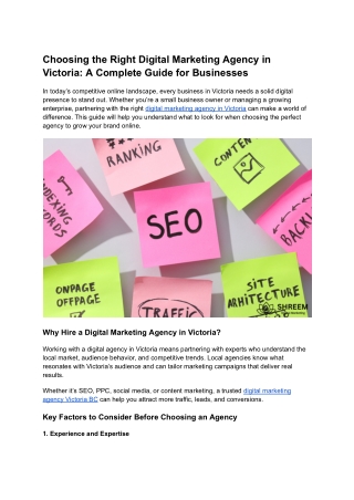 Choosing the Right Digital Marketing Agency in Victoria_ A Complete Guide for Businesses