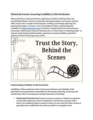 Behind the Curtain_ Assessing Credibility in Film Production