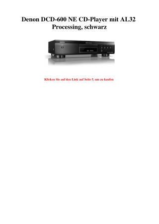 0632 Denon DCD-600 NE CD-Player mit AL32 Processing  schwarz