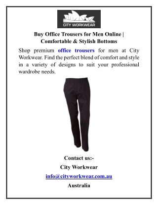 Buy Office Trousers for Men Online  Comfortable & Stylish Bottoms