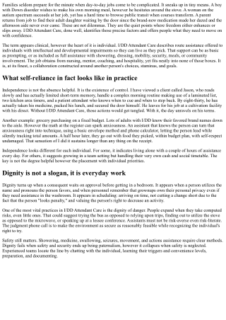 Equipping Lives: How I/DD Attendant Care Fosters Freedom and Preserves Self-resp