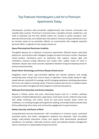 Top Features HomebuyerBrigade Eternia | Lus Look for in Premium Apartments Today