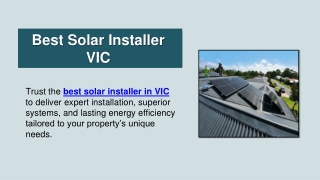 Best Solar Installer VIC