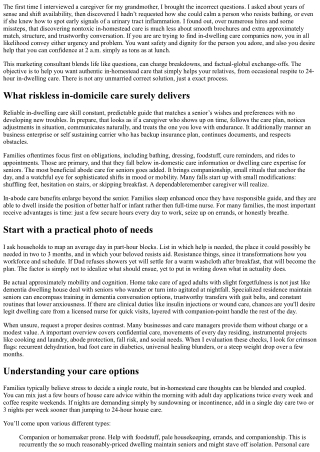 How to Choose Reliable In-Home Care for Elderly Loved Ones