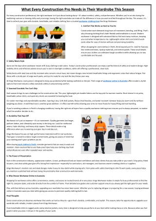 What Every Construction Pro Needs in Their Wardrobe This Season