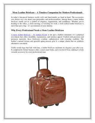 Mens Leather Briefcase – A Timeless Companion for Modern Professionals (1)
