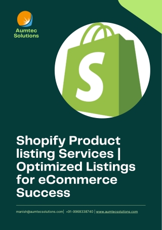 Expert Shopify Product listing Services – SEO-Optimized Data Entry for High Rank