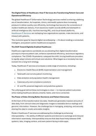 Healthcare IT services