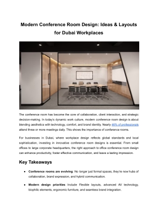 Modern Conference Room Design Ideas for Every Workplace