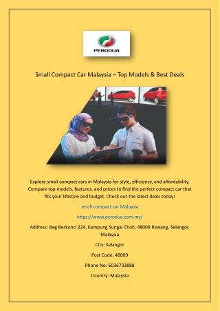Small Compact Car Malaysia – Top Models & Best Deals
