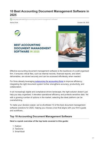 Top 10 Accounting Document Management Tools 2025