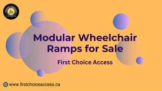 Modular Wheelchair Ramps for Sale
