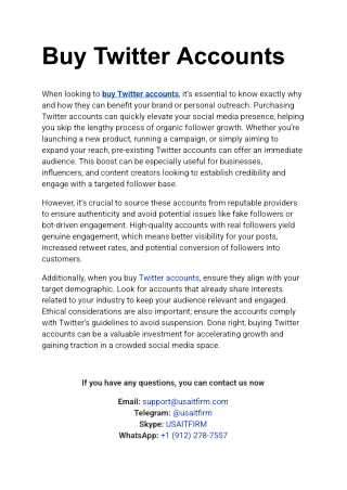 Buy Twitter Accounts