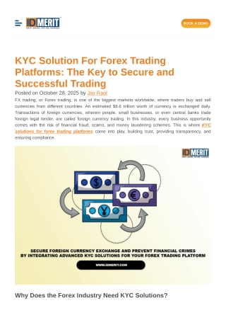 KYC Solution For Forex Trading Platforms: The Key to Secure and Successful Tradi