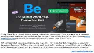 Build Smarter, Faster & Beautifully with BeTheme's Premium Wordpress Themes.PPTX