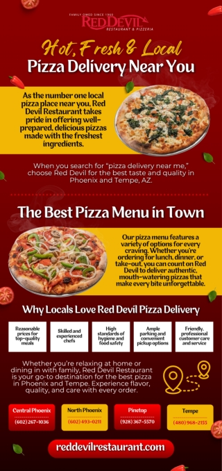 Delicious Pizza Delivery in Phoenix & Tempe, AZ