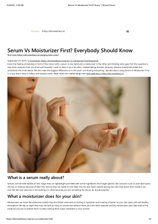 Serum Vs Moisturizer First_ Every 1 Should Know