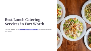 Best Lunch Catering Services in Fort Worth