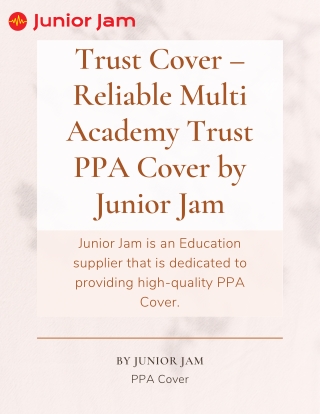 Trust Cover – Reliable Multi Academy Trust PPA Cover by Junior Jam