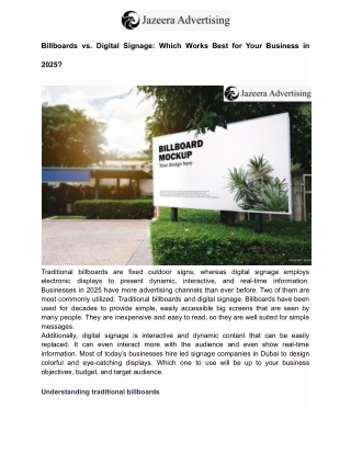 Billboards vs. Digital Signage_ Which Works Best for Your Business in 2025_