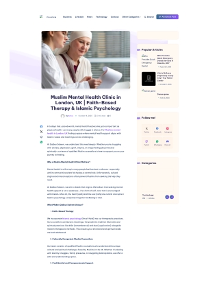 Muslim Mental Health Clinic in London, UK | Faith-Based Therapy & Islamic Psycho