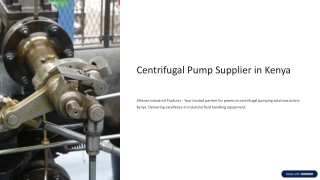 Centrifugal Pump Supplier in Kenya – Save Energy, Cut Costs