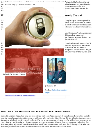 An Attorney Can Help Examine Fault And Compensation After An Auto Accident